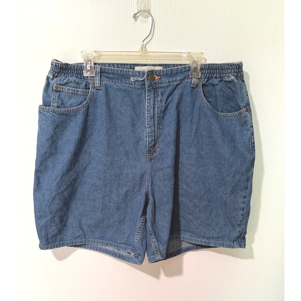 Vintage L.L.Bean Double L Denim Shorts Womens 20W Cottagecore Mom Jean High Rise